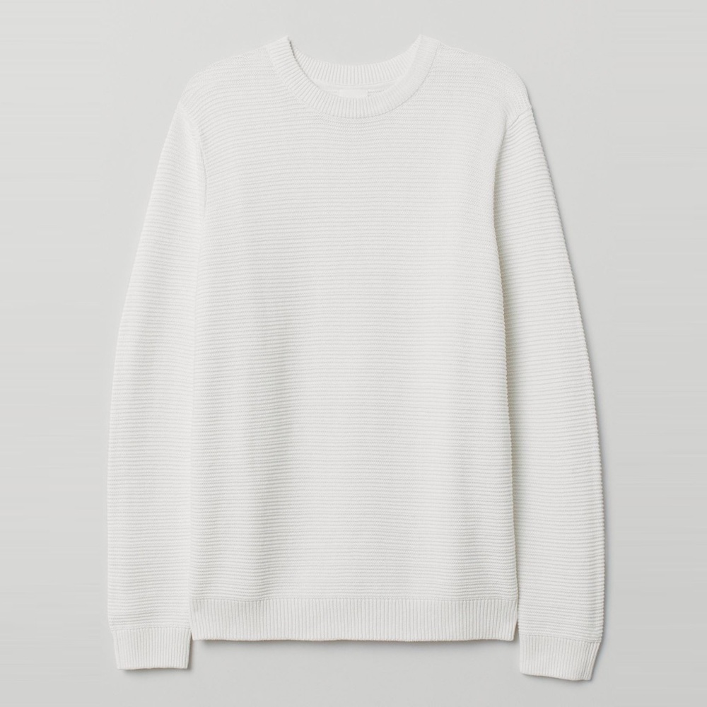 H&M Men's Crewneck Sweater in White